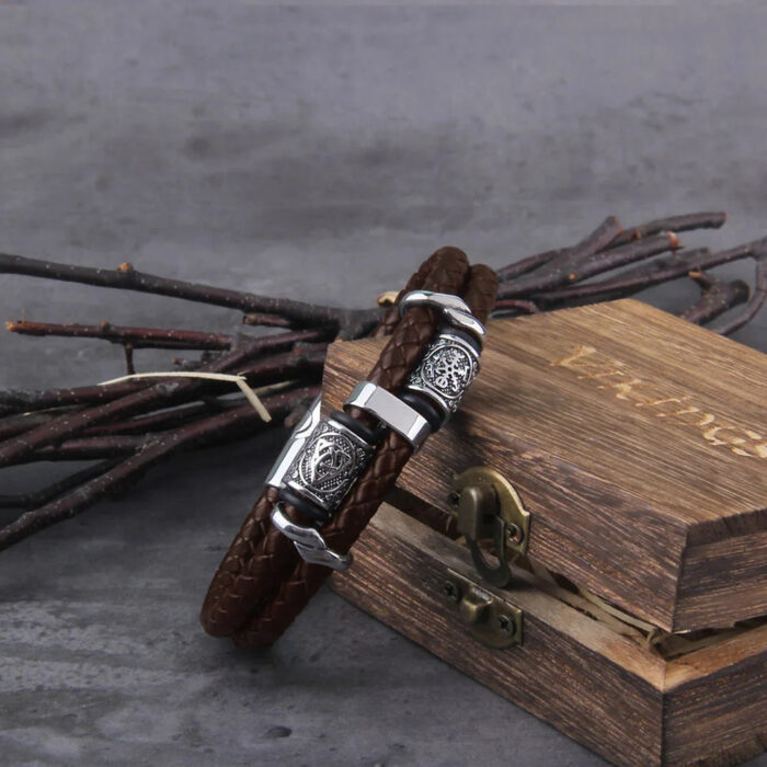Dubbelt Boloflätat Viking Armband - Bild 2