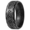 Fasettslipad Vintagesvart Runring