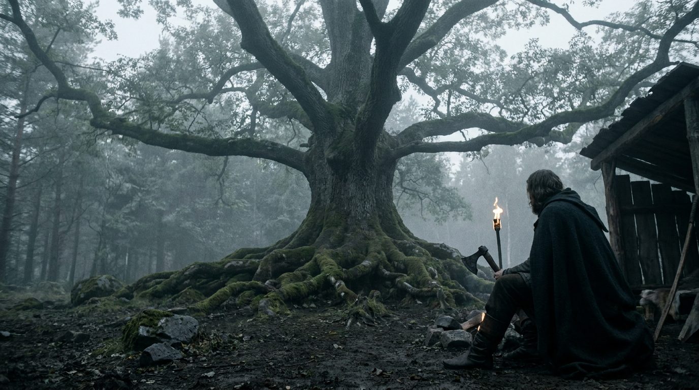 Urgammal ask – sinnebilden för Yggdrasil