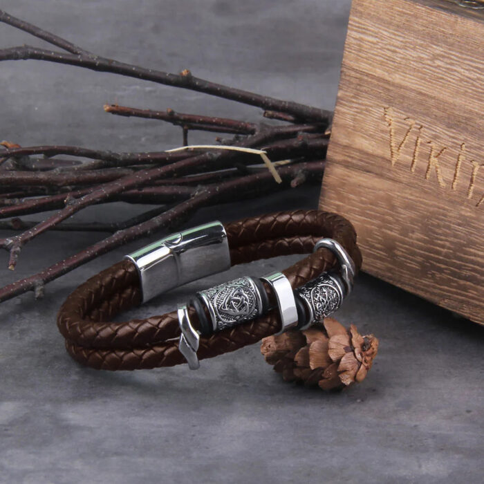 Dubbelt Boloflätat Viking Armband - Bild 3