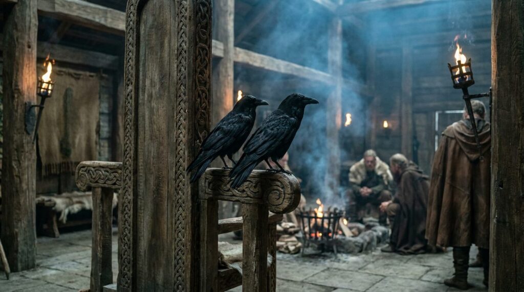 Korpar i vikingahall