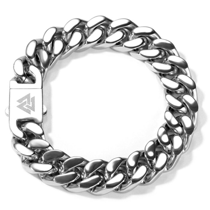 Pansararmband i Stål – Kubansk Länk