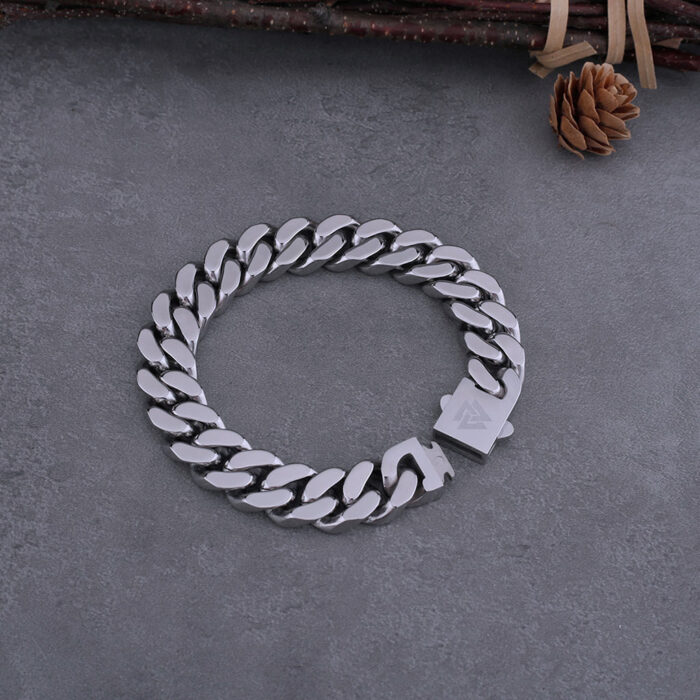 Pansararmband i Stål – Kubansk Länk - Bild 4