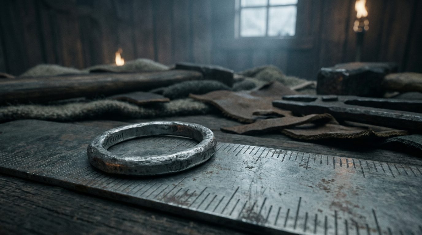 Ring mäts med linjal – inre diameter