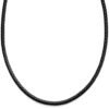 Svart Läderhalsband