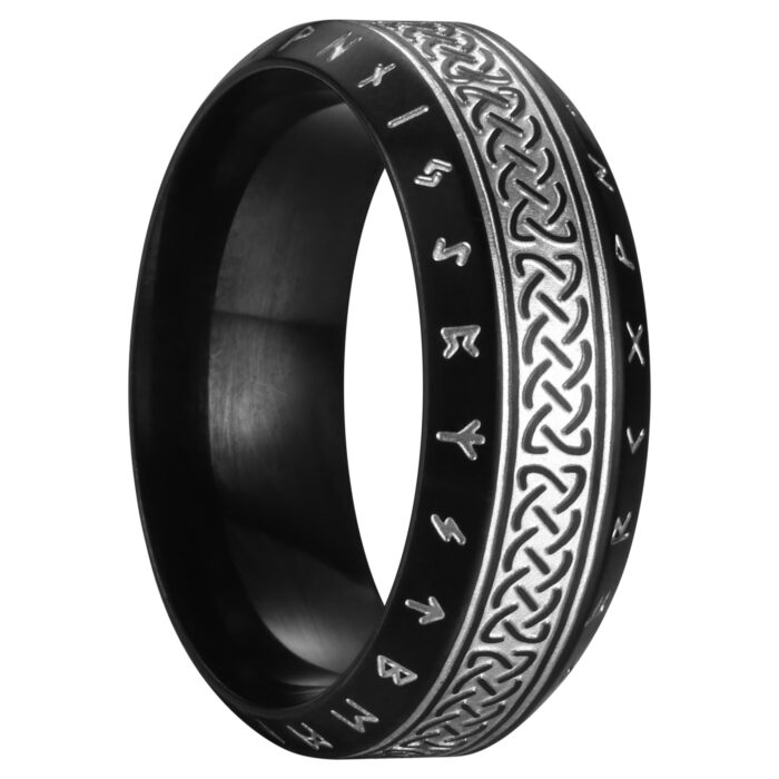 Svart Vikingaring Evighetsknutar