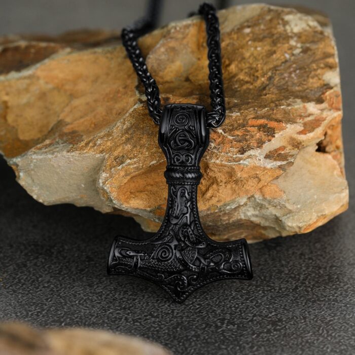 Svart Torshammare Halsband - Bild 3