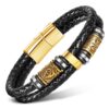 Tvåflätat Viking Läderarmband