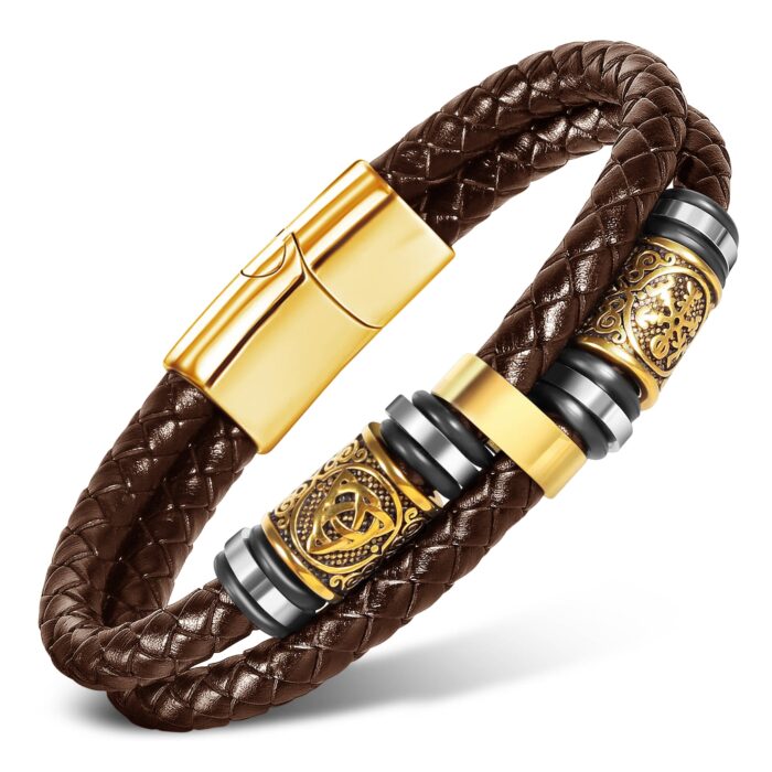 Viking Armband Dubbla Läderremmar