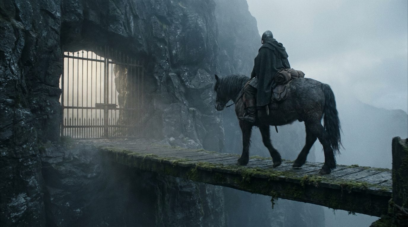 Hermod rider genom Helheims portar för att lösa ut Balder